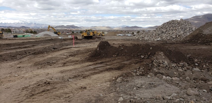 Peavine Construction grading equipment at work