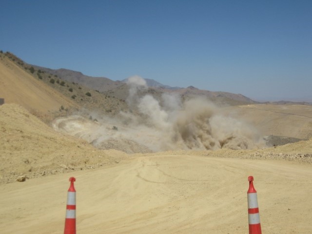 Civil construction work at a mine site